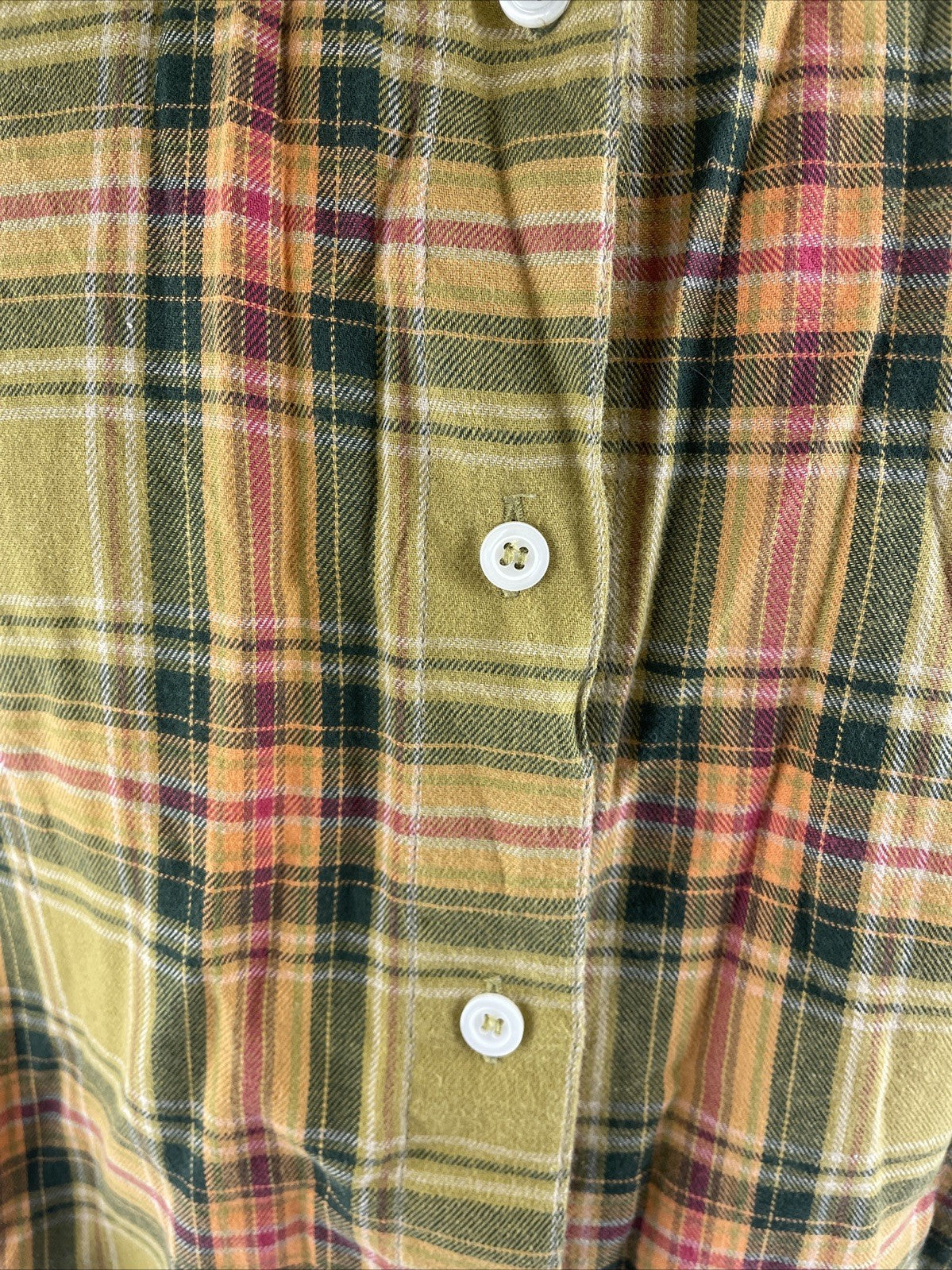 Liz Claiborne LizSport Petite Plaid Button-Up Shirt Women's Size M Long Sleeve
