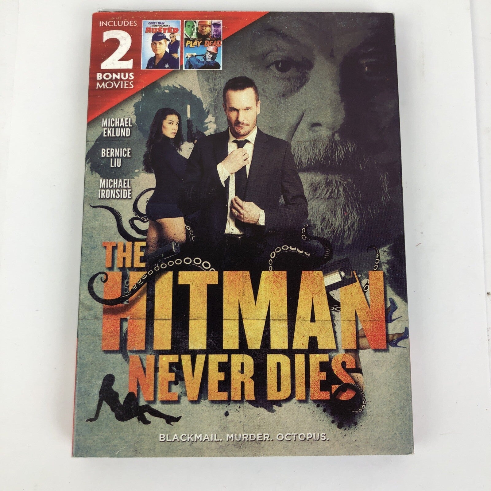 The Hitman Never Dies (DVD 2018) Includes 2 Bonus Movies NEW Sealed w Slip Cover