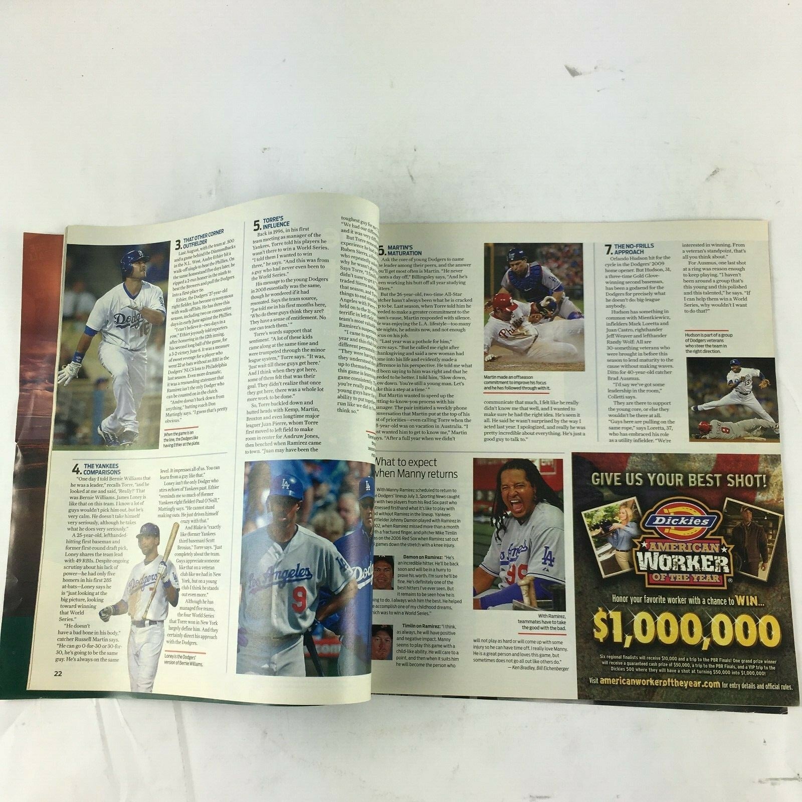 July 2009 Sporting News Magazine Missing Manny? Joe Torre's Dodgers