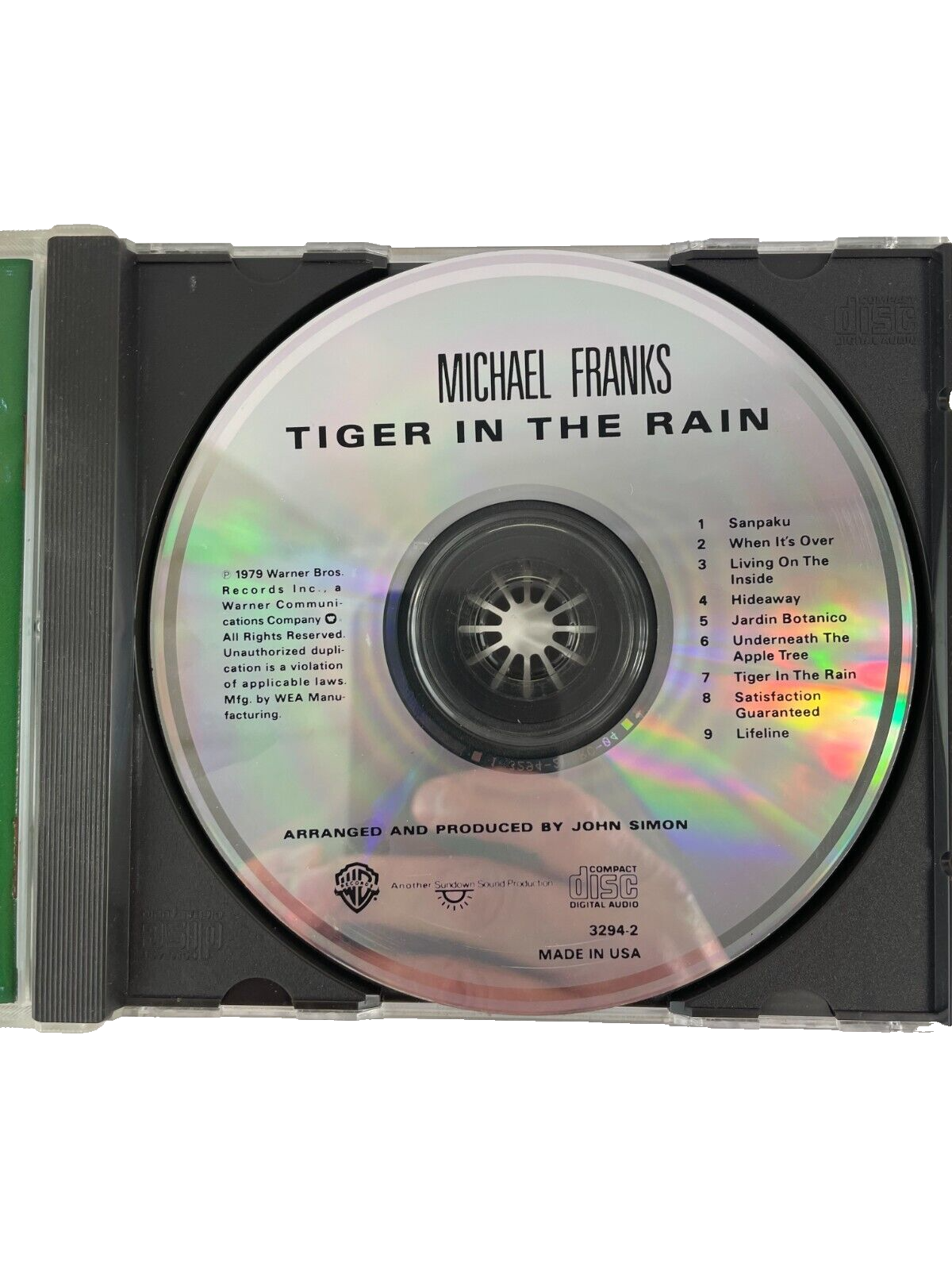 Micheal Franks Tiger in the Rain Sanpaku When It's Over Hideaway Lifeline #F-G