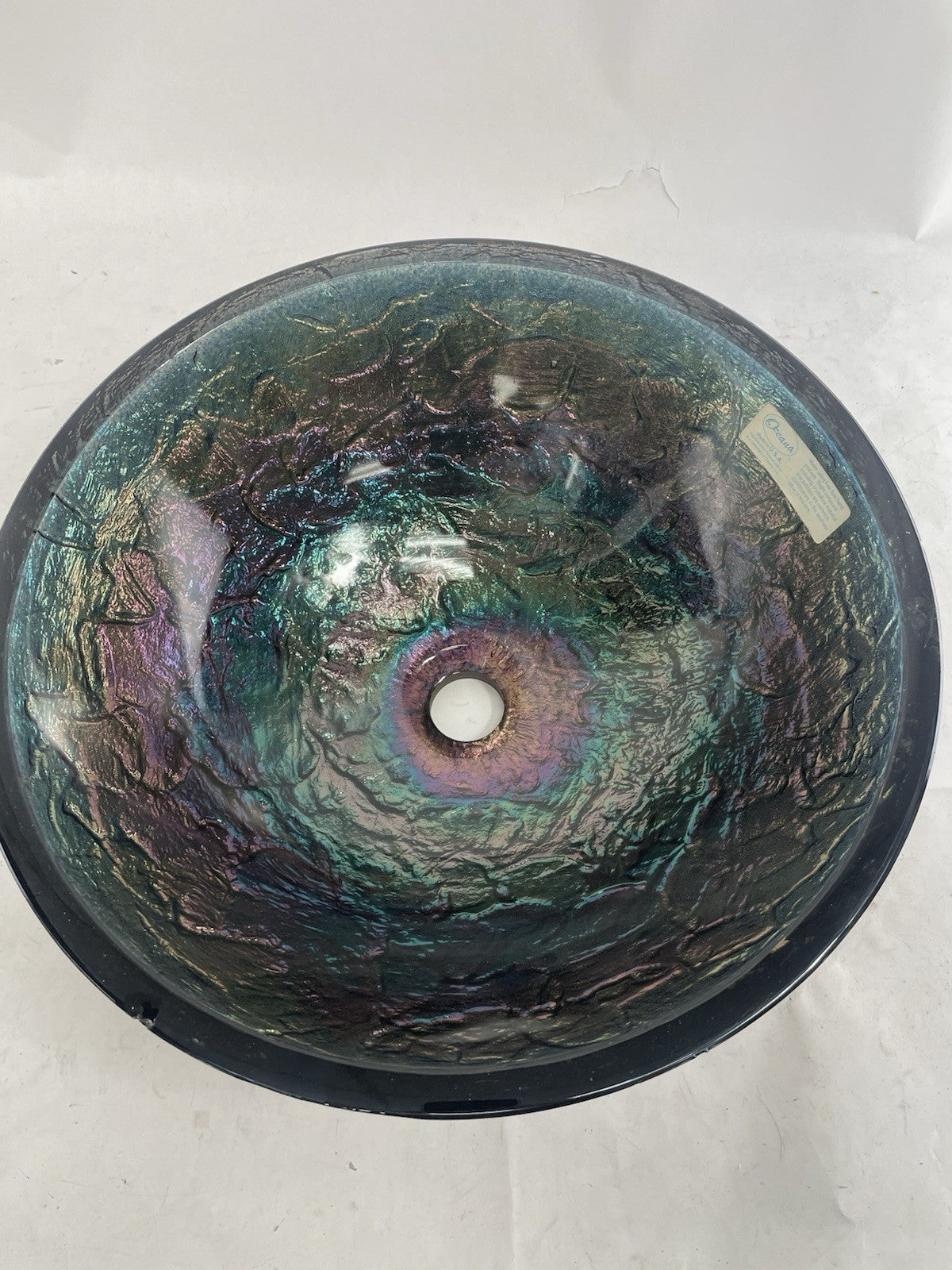 JSG Fawn Oceana Vessel Undermount Oceana Blue Reflections Bathroom Undermount