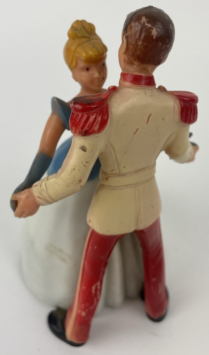 1950's Irwin Toys Walt Disney's Dancing Cinderella & Prince Wind Up Toy - Works!