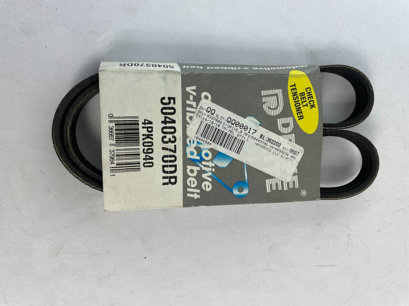 OEM Dayco Drive Rite 5040370DR 4PK0940 Check Belt Tensioner A10