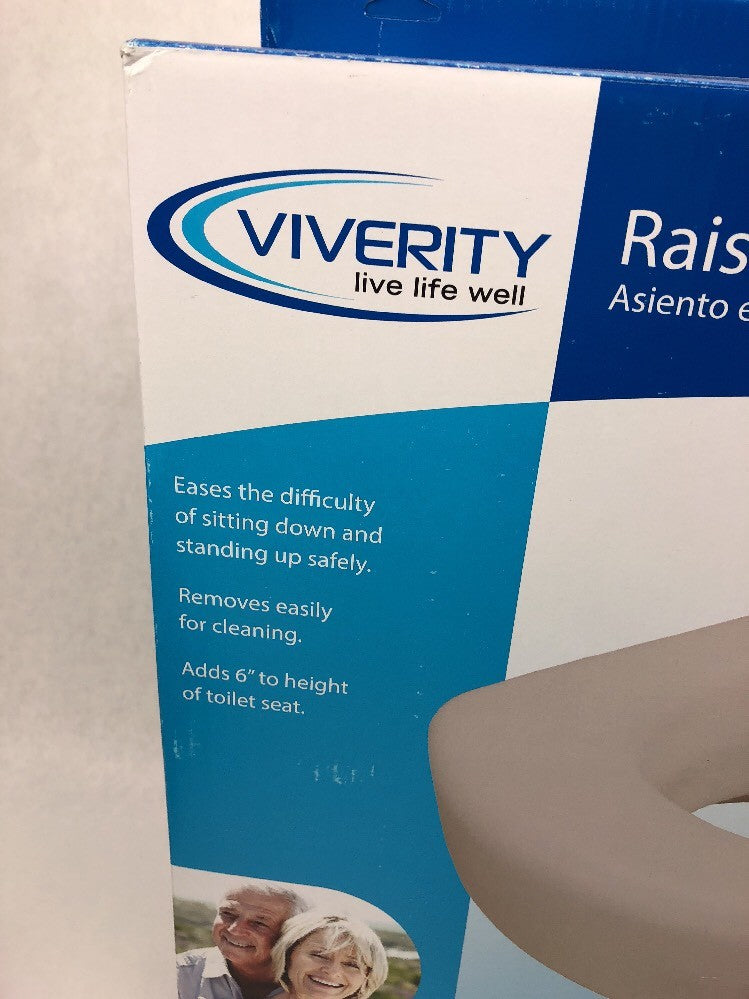 Viverity Raised Toilet Seat Holds Up To 300 Lbs Fast Shipping