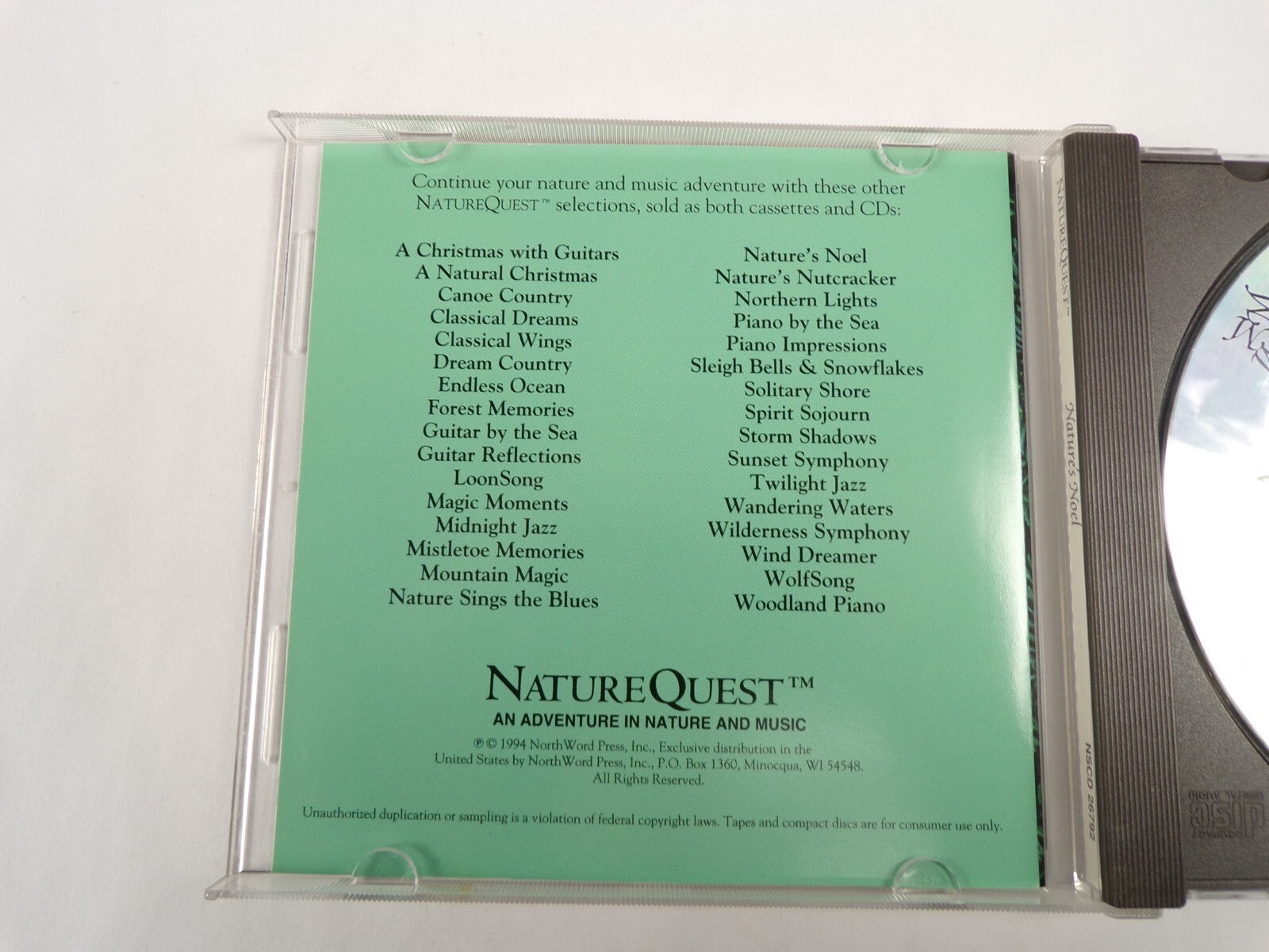 Naturequest Nature's Noel Angels We Have Heard On High Silent Night CD#54