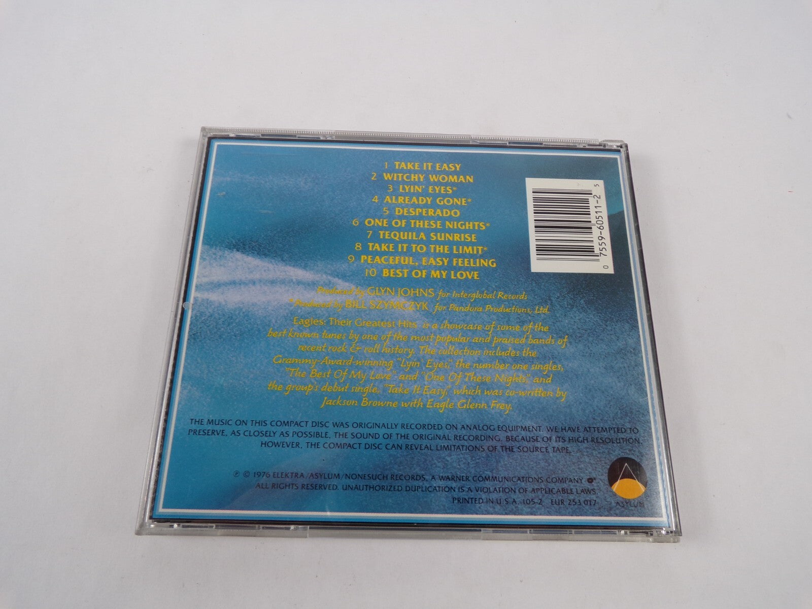 The Eagles Their Greatest Hits Take It Easy Witchy Woman Lyin Eyes Already CD#27