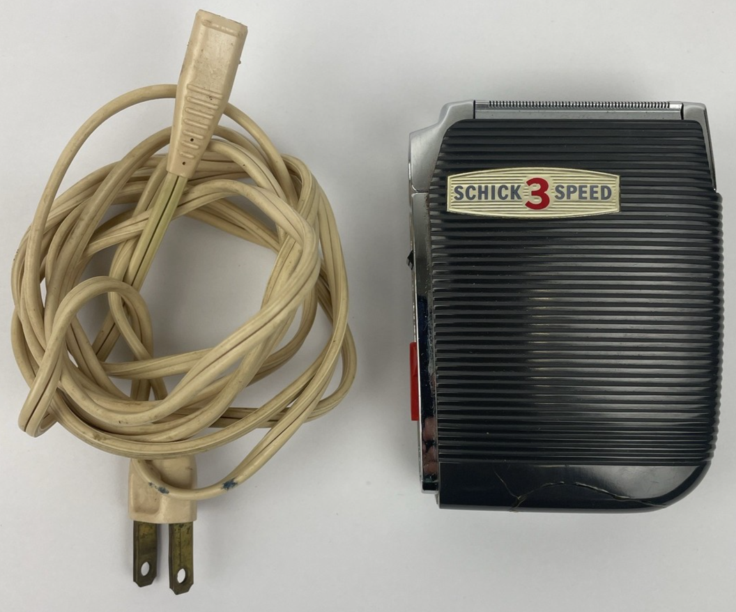 Vintage Schick 3-Speed Electric Shaving Razor 1960's  Working Dark Grey