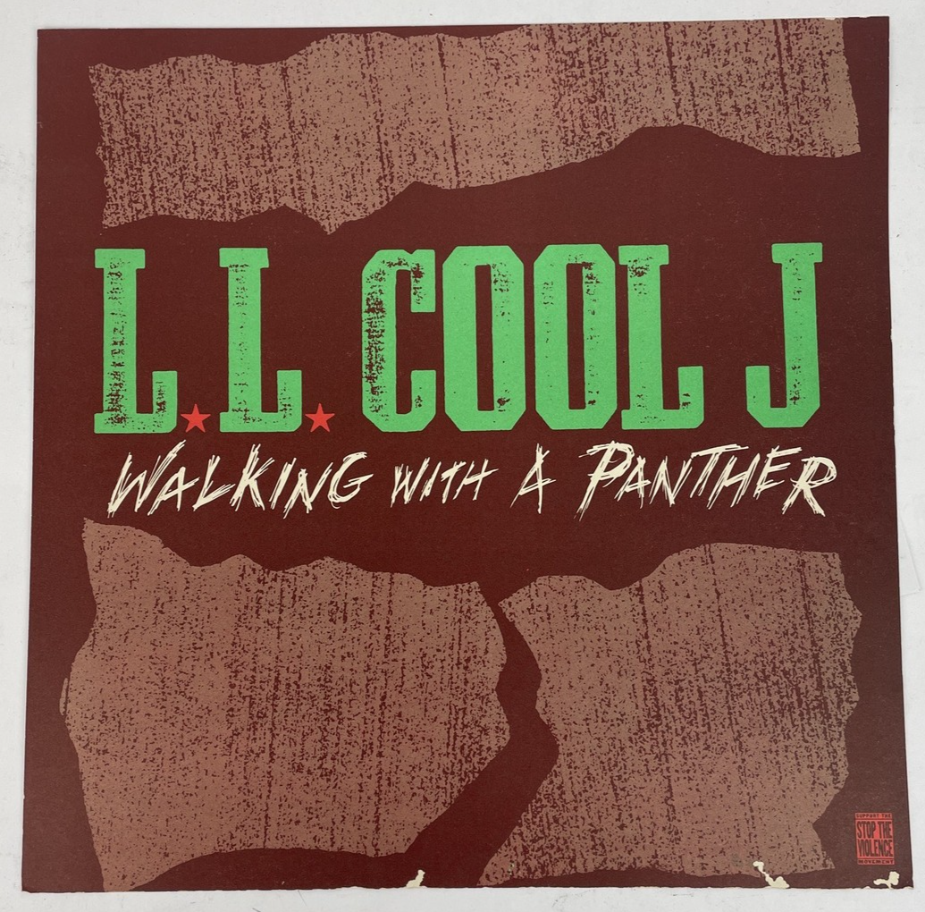 L.L. COOL J WALKING WITH A PANTHER TOWER Records Promo Poster 12.5" X 12.5"