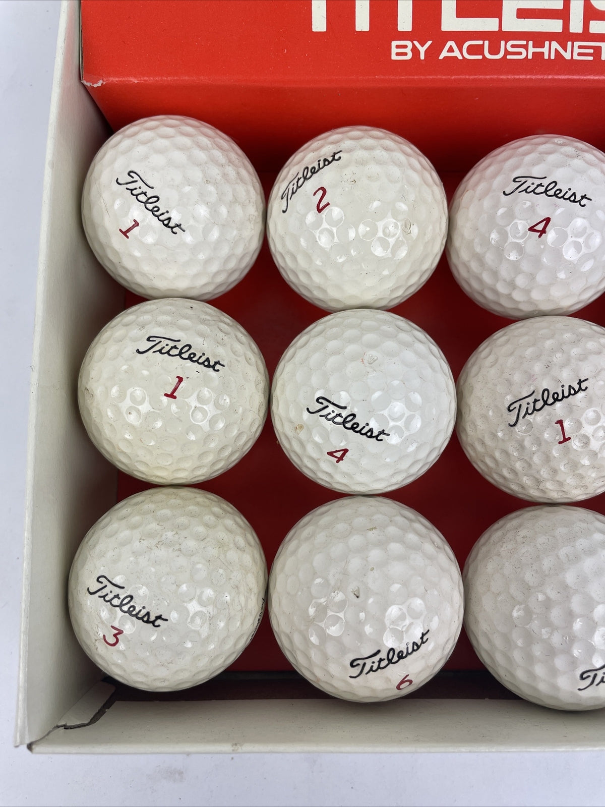 Vintage Titleist by Acushnet golf balls one dozen with original box collectible