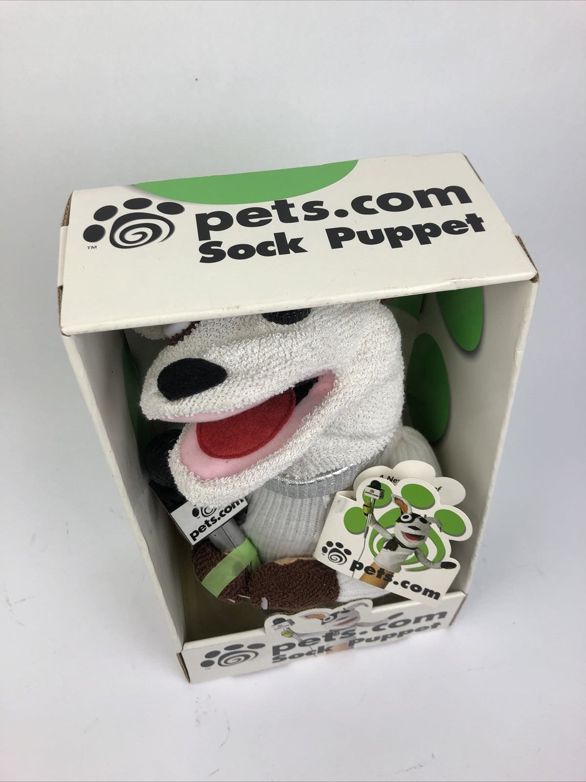 Pets.com Famous Sock Puppet Interview Dog With Box & Tag Style # 09375 - LOOK
