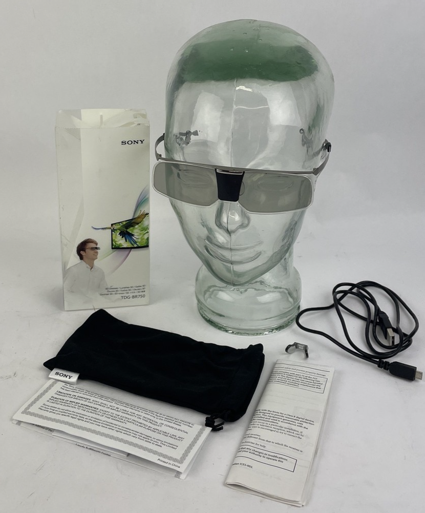 NOS OEM Sony Bravia TDG-BR750 Active 3D Glasses DC 5V