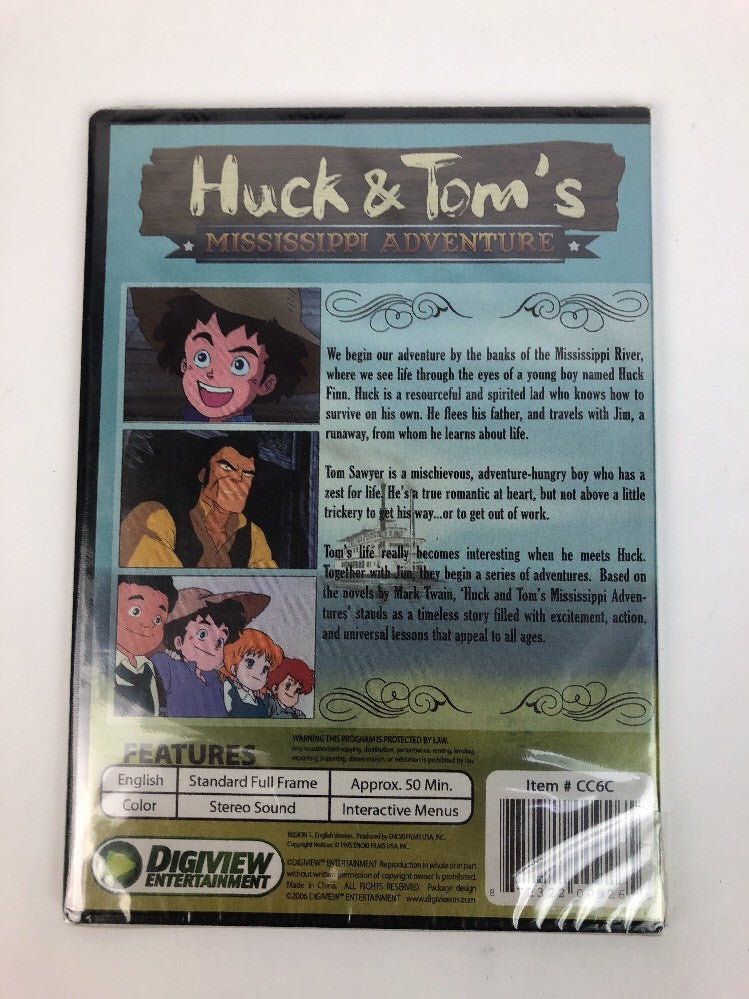Huck & Tom's Mississippi Adventure DVD  ~ Animated ~ FSTSHP