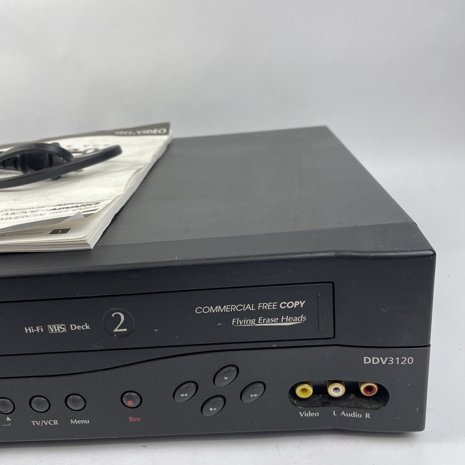 Go-Video DDV3120 Dual-Deck VHS VCR Recorder Player NO REMOTE - AS IS NOT TESTED