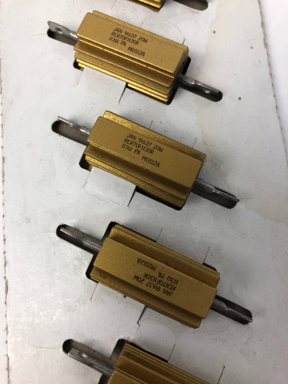 5 x Vishay Jan 91637 20W RER70FII30R  Wirewound Aluminum Housed Power Resistor