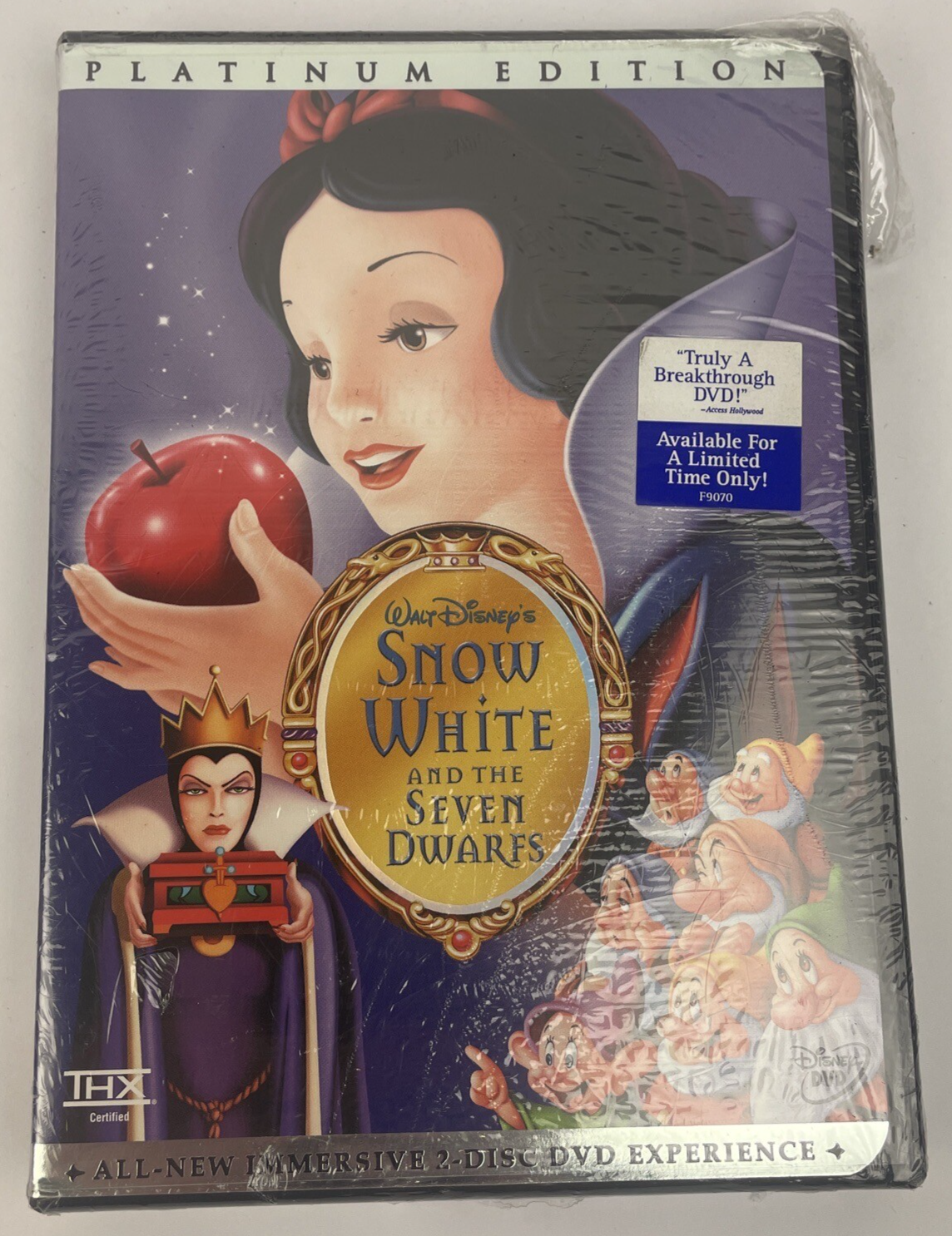 Snow White And The Seven Dwarfs [DVD] 2-Disc Platinum Edition, 2001, Disney  NEW