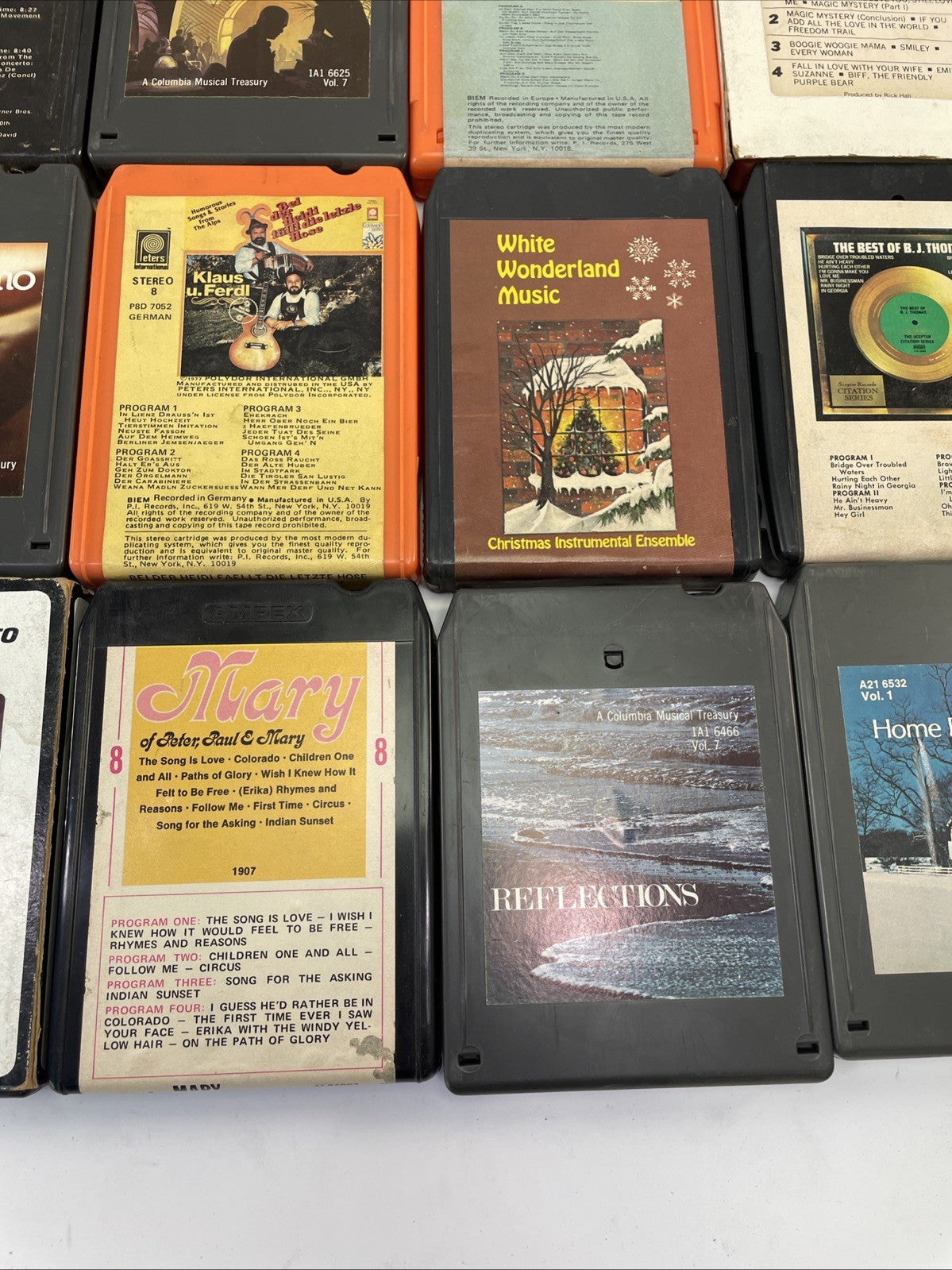 8 Track Audio Music Tapes Lot Of 34 Crazy Assortment of Genre