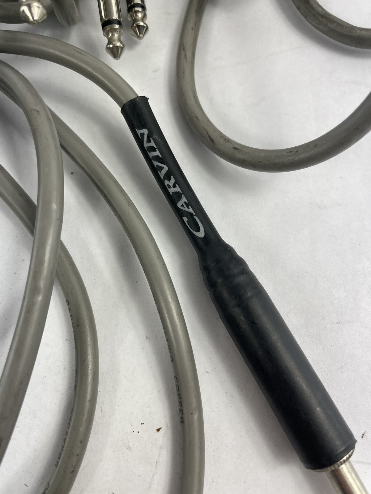 Lot of 10: Carvin 8' speaker cables 90's 1/4 to 1/4 TS plug Male 16 AWG