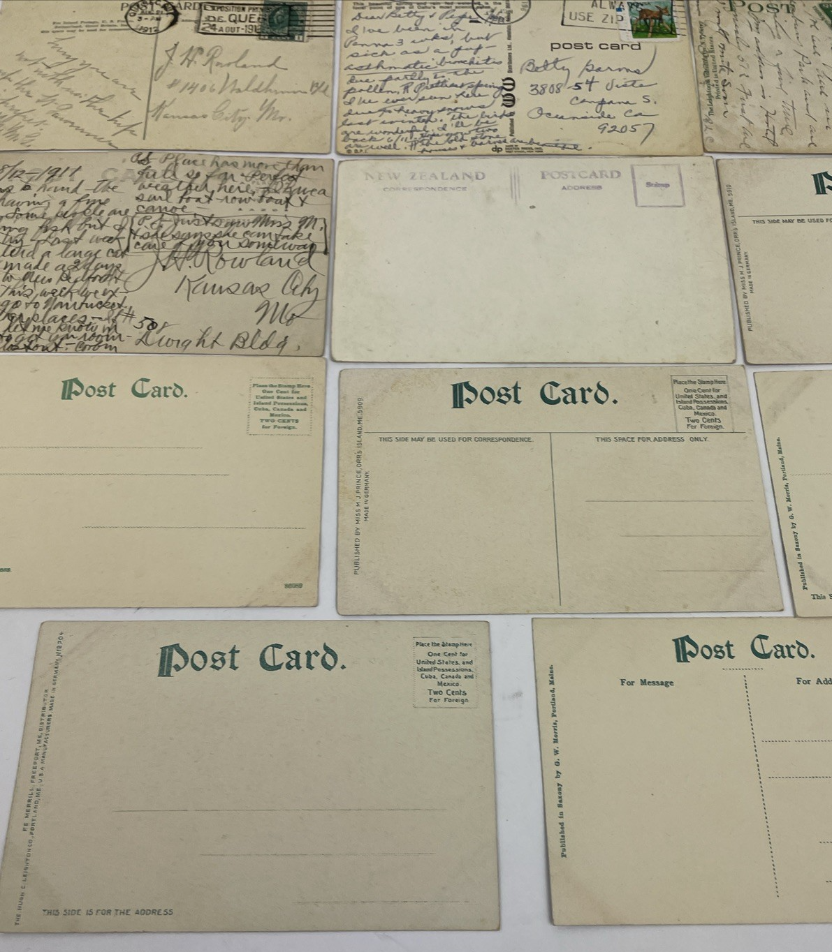 23 Postcard Lot - Unused & Used Variety - Vintage & Antique East Coast Fishing