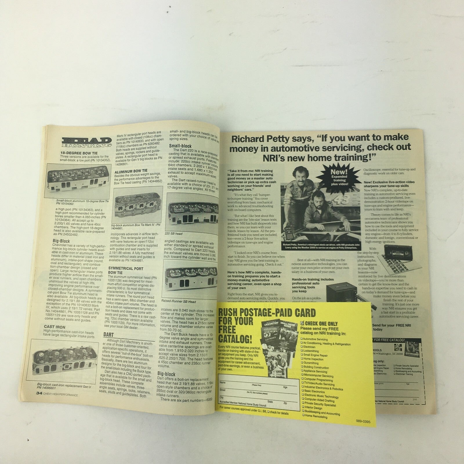 March 1995 Chevy High Performance Magazine Street Outlaw Cruise 50 Hot Head Tips