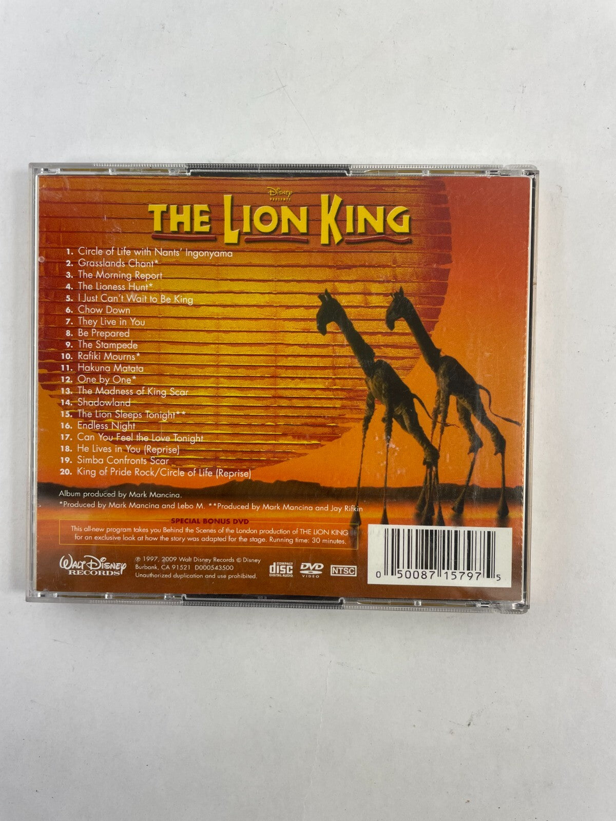 The Lion King The Landmark Musical Event Special 2 Disc Edition Disney CD#73