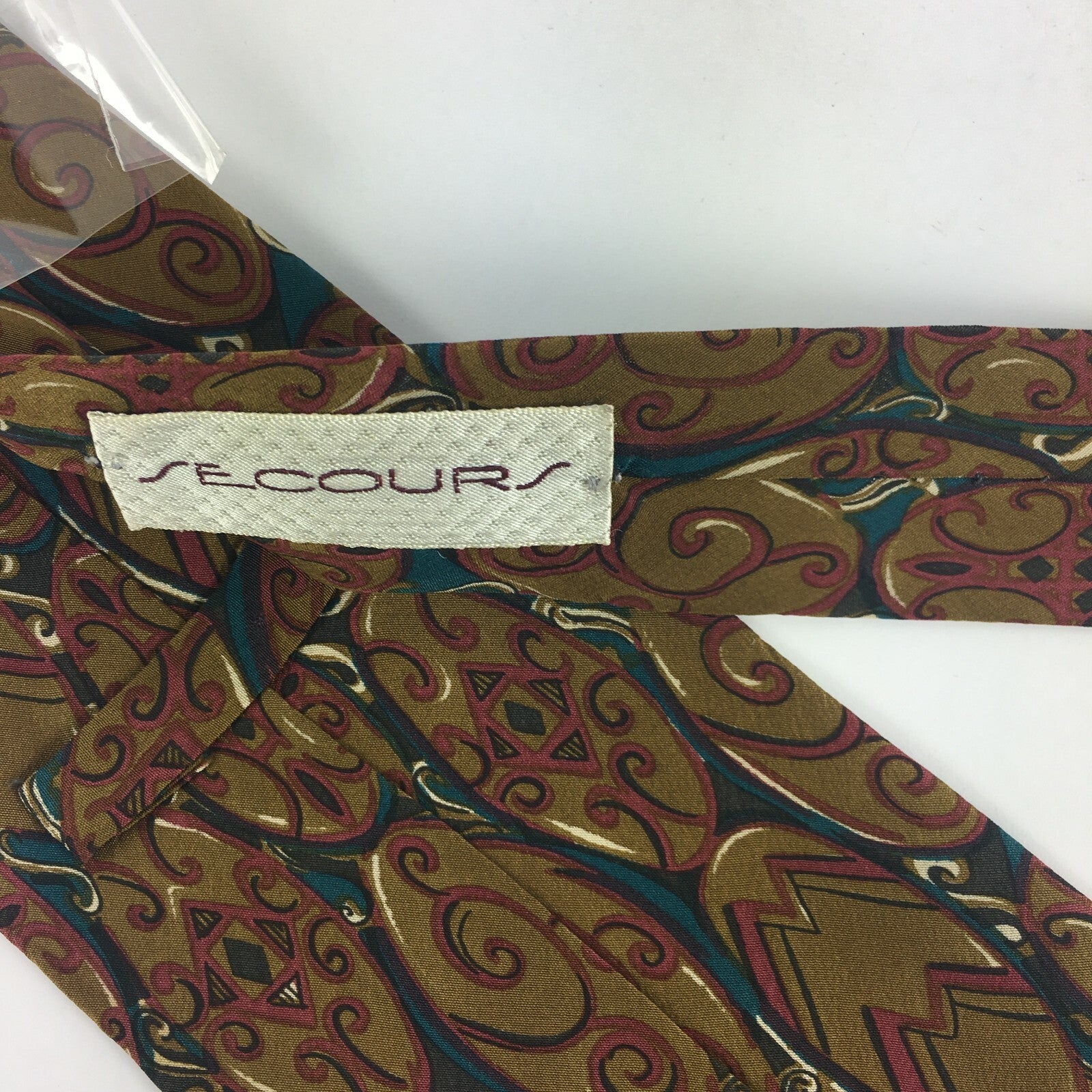 Genuine Secours 100% Silk Handmade Stylish Formal/Casual Tie Multi Coloured