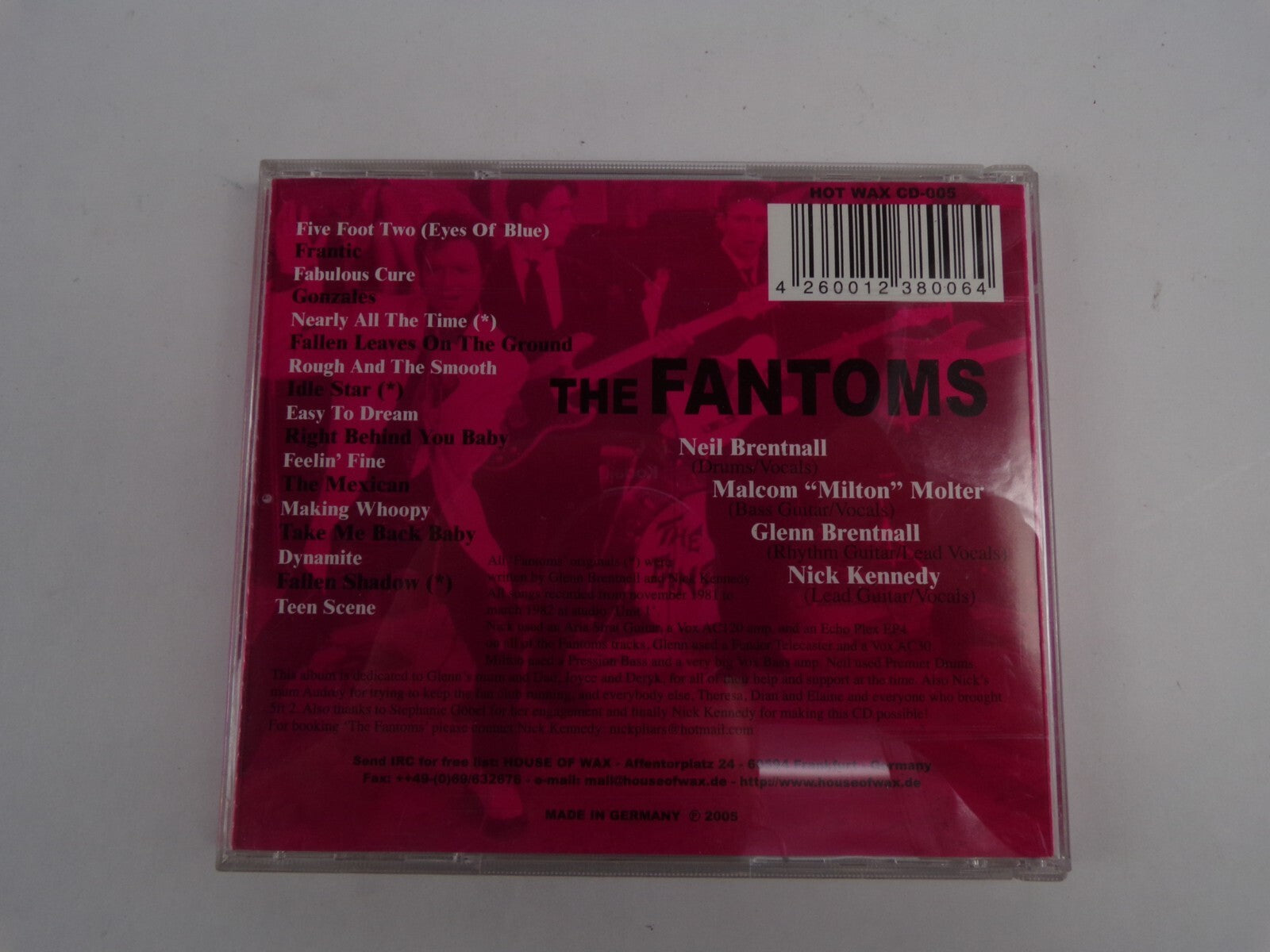 The Fantoms Feelin' Fine Vol 1 Five Foot Two Fabulous Cure Frantic CD#41
