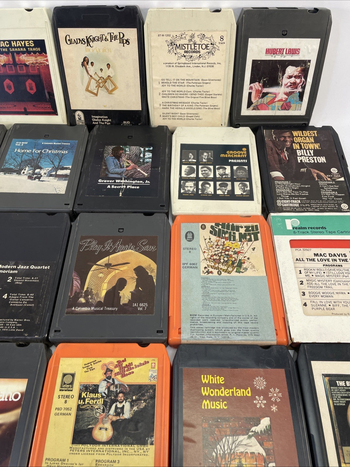 8 Track Audio Music Tapes Lot Of 34 Crazy Assortment of Genre