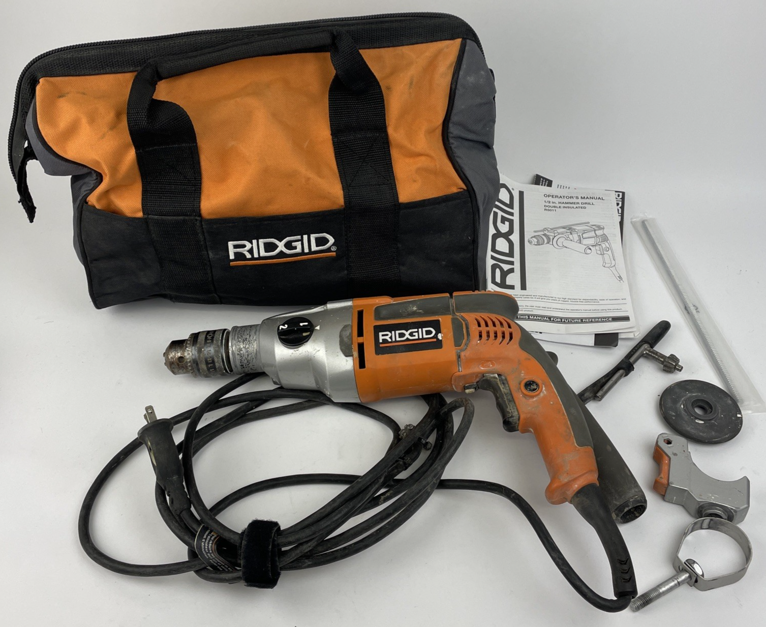 Ridgid R5011 8.5 AMP Corded 1/2" Heavy Duty Hammer Drill H16 with Case
