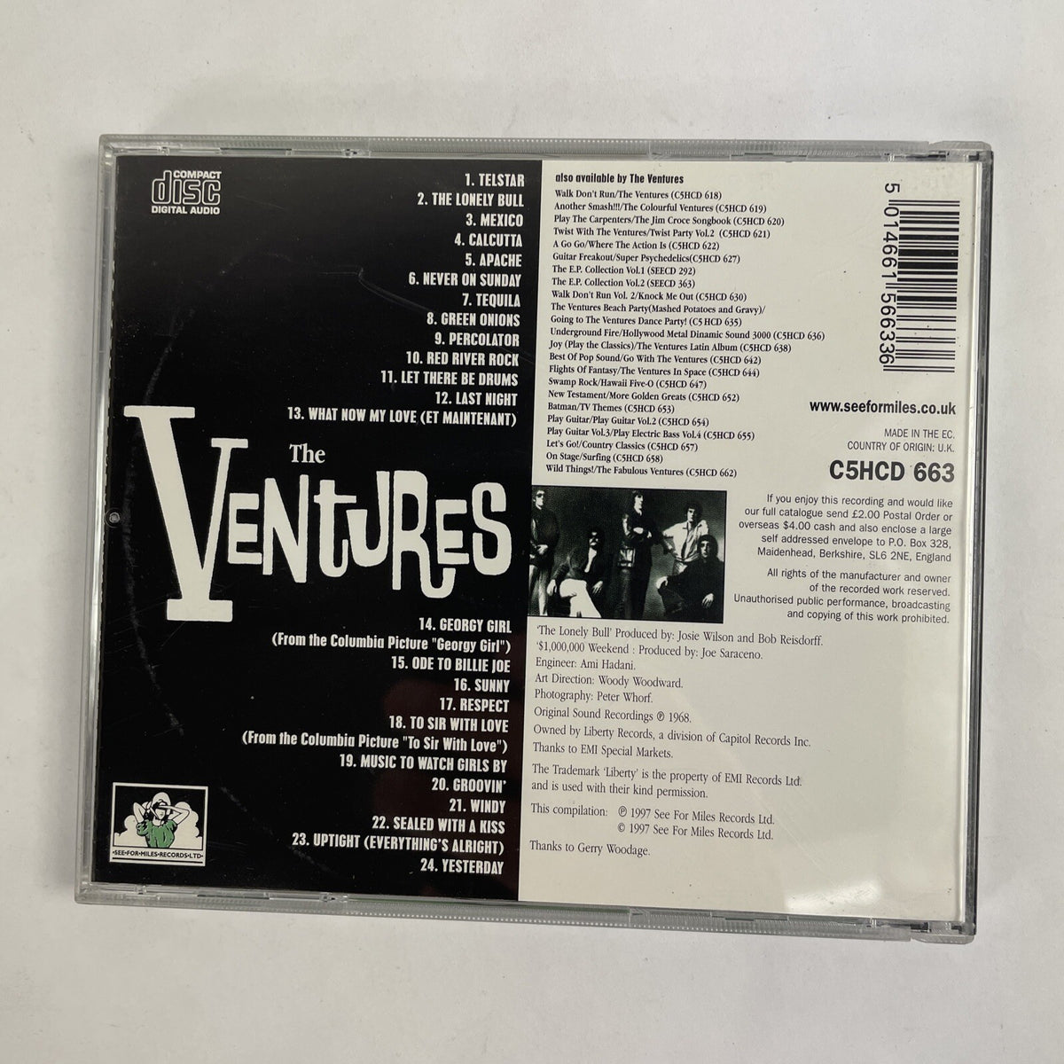 The Ventures "The Lonely Bull/$1,000,000 Weekend" CD   #20