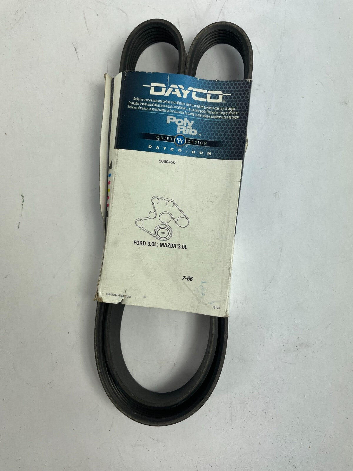 Dayco Drive Rite 5060450DR 6PK1145 serpentine belt OEM automotive accessory drive replacement belt A10 EPDM rubber 6 rib engine belt