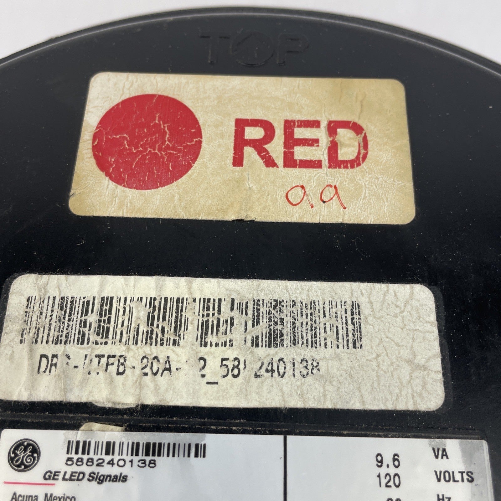 12" General Electric GE RED LED Traffic Light Signal Lens 120V Model  DR6     aa