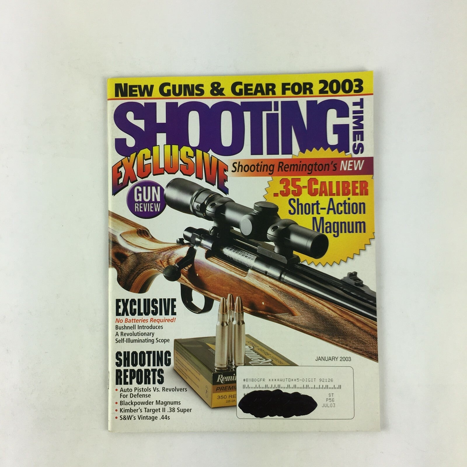 January 2003 Shooting Times Magazine .35-Caliber Short-Action Magnums S&W's .44s