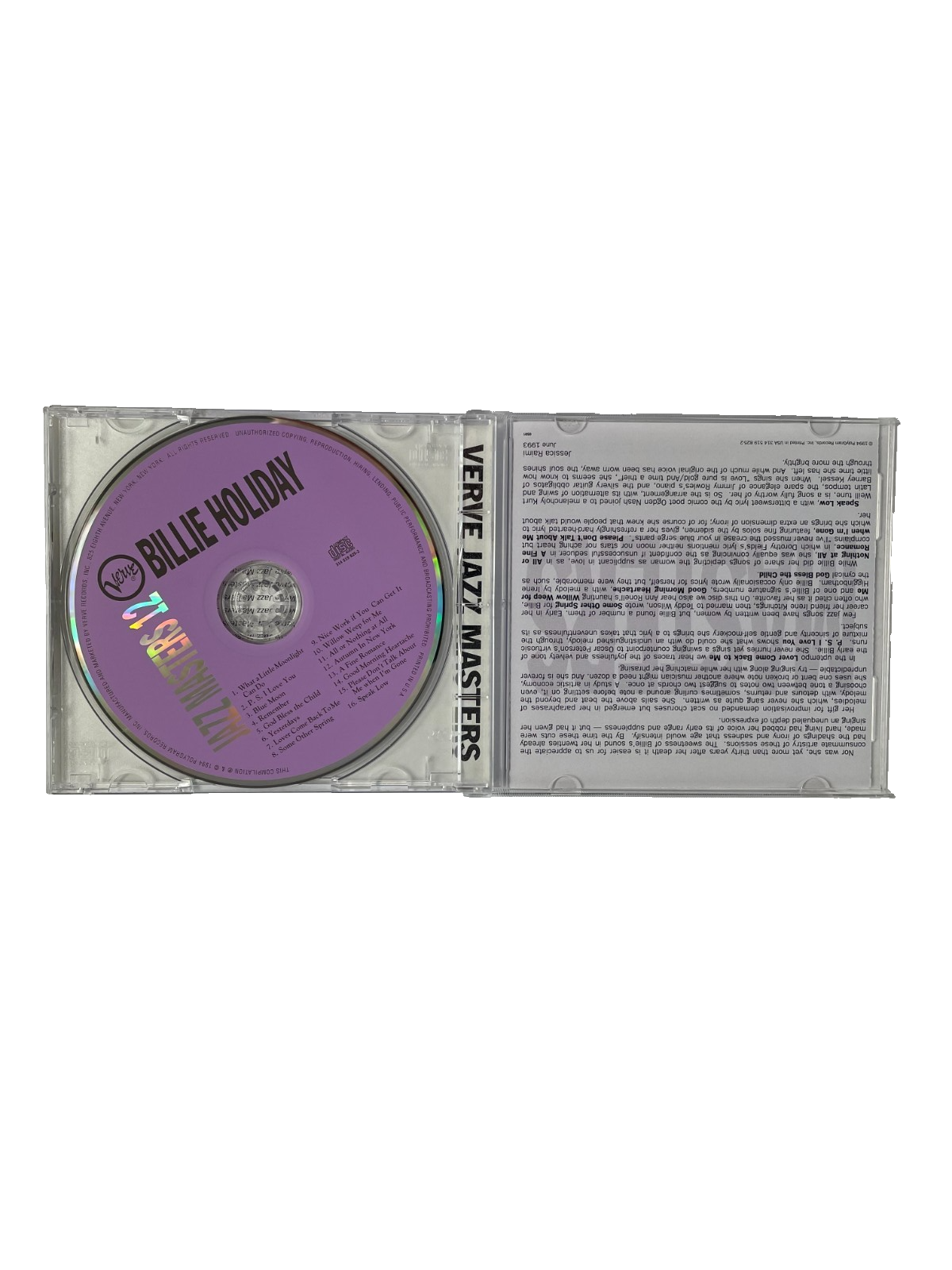 Verve Jazz Masters 12 Billie Holiday What A Little Moonlight Can Do CD#37