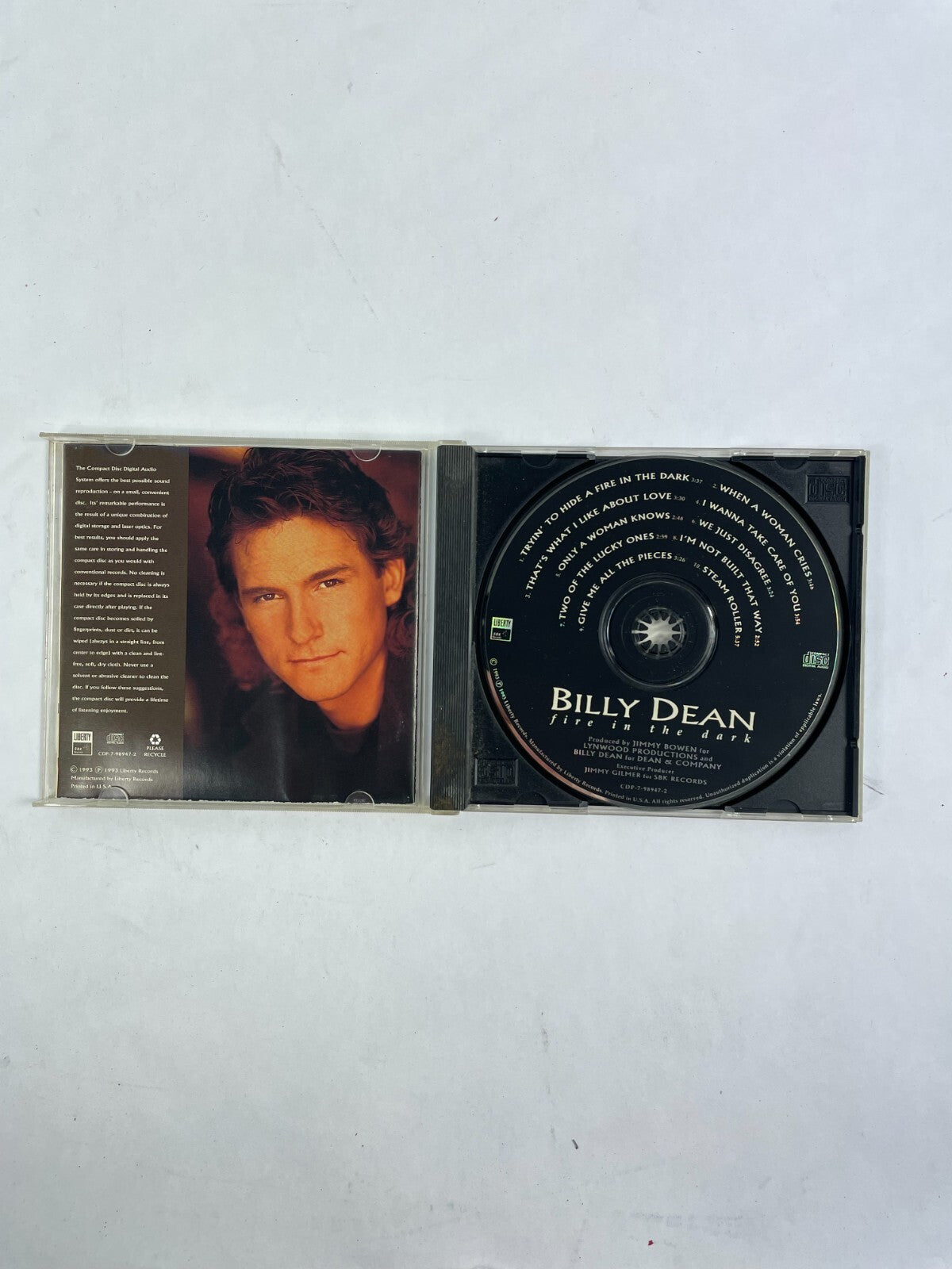 Billy Dean Fire In The Dark Tryin' To Hide A Fire In The Dark When A Woman CD#72