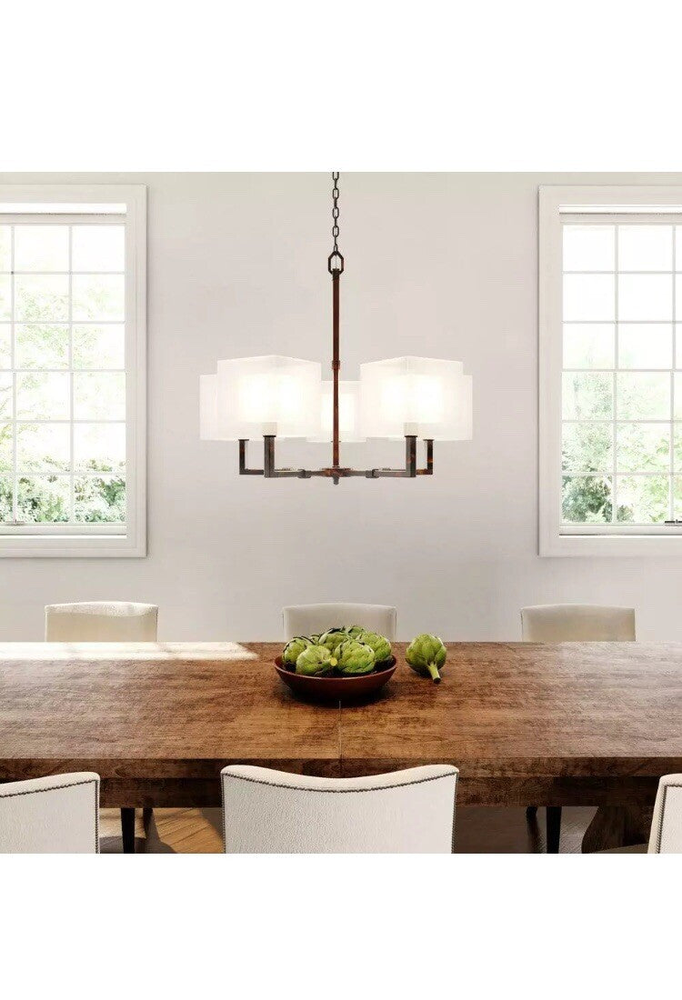 Hampton Bay Angelina 5-Light Hanging Rust Chandelier ( 17118-026 )