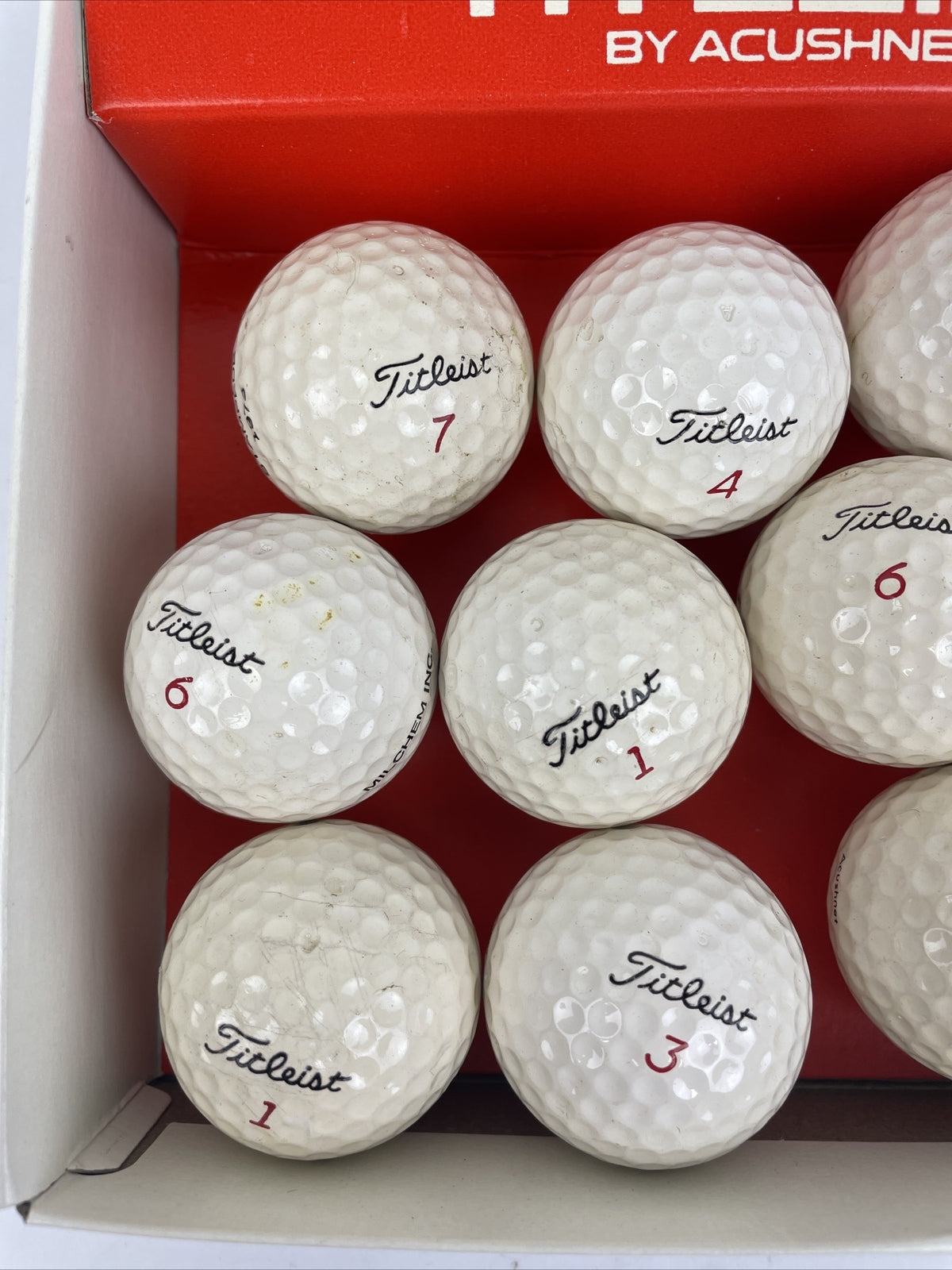 Vintage 12 Titleist by Acushnet golf balls dozen with original box collectible set