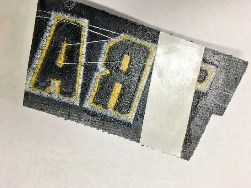 Tracker Trucks vintage embroidered skateboard patch measuring 14.5 x 2 inches.