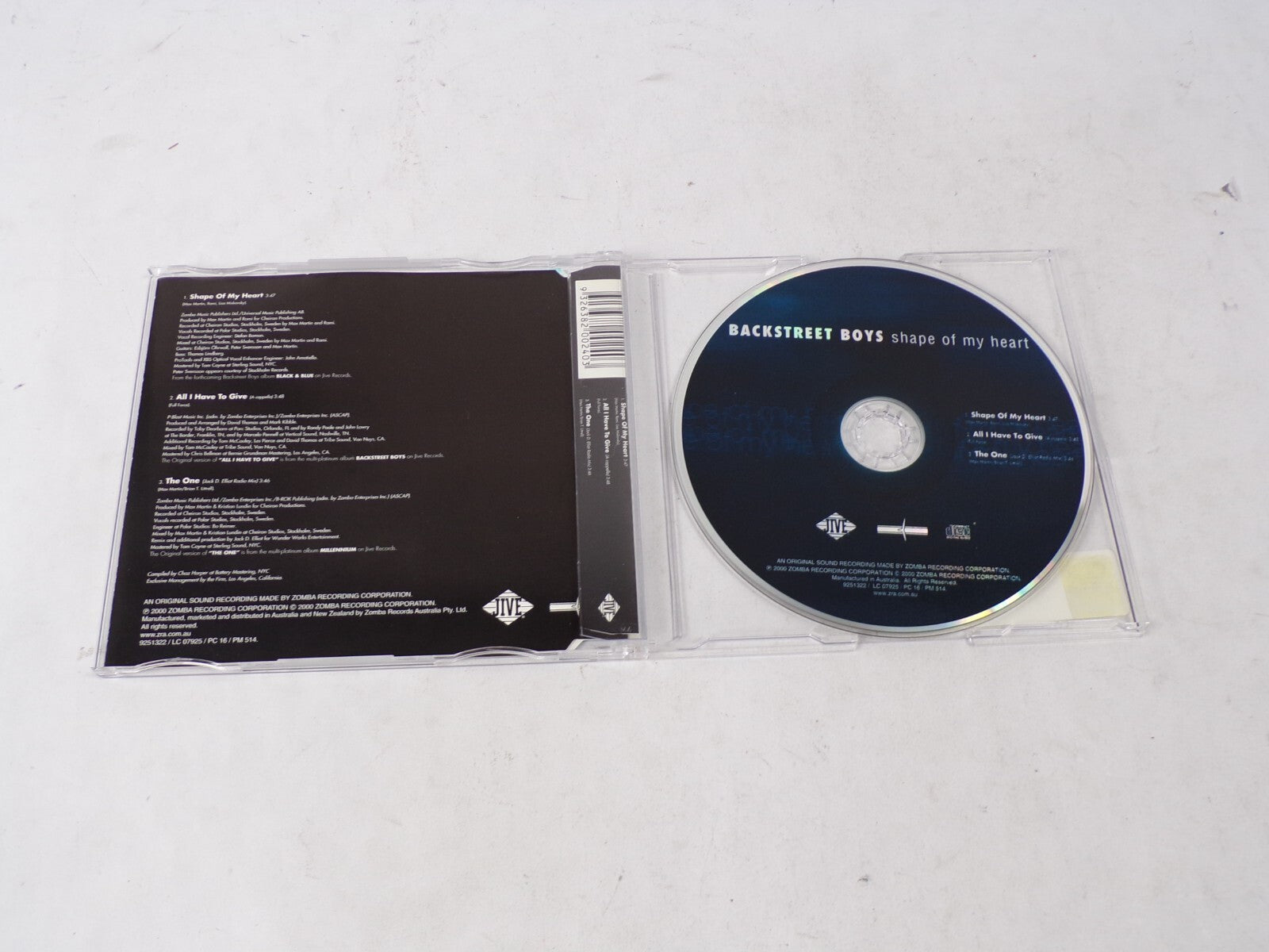 Backstreet Boys Shape Of My Heart All  I Have To Give The One Back Street CD#62