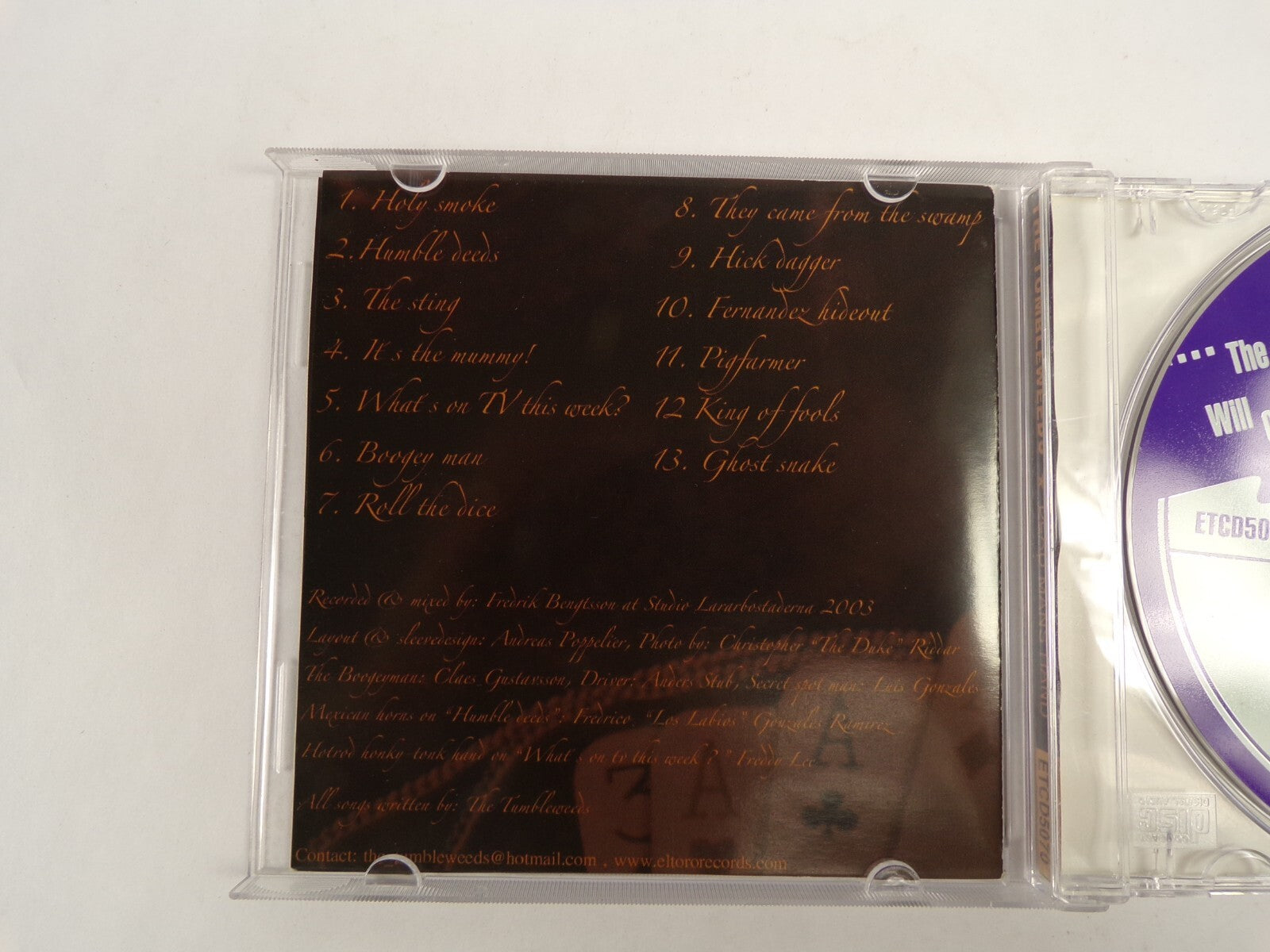 The Tumbleweeds Dead Mans  Hand Holy Smoke The Sting CD#49
