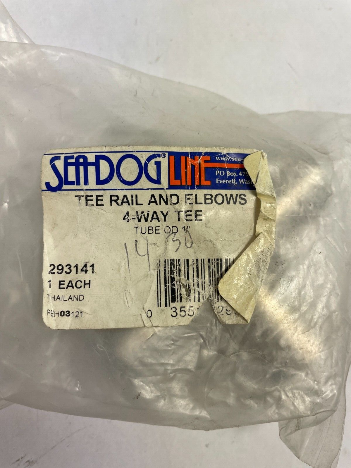 Sea Dog Line Tee Rail and Elbows 4 Way Tee Tube OD