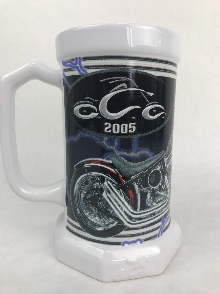 Motorcycle Orange County Choppers Porcelain Beer Stein Mug Tankard 2005 New York