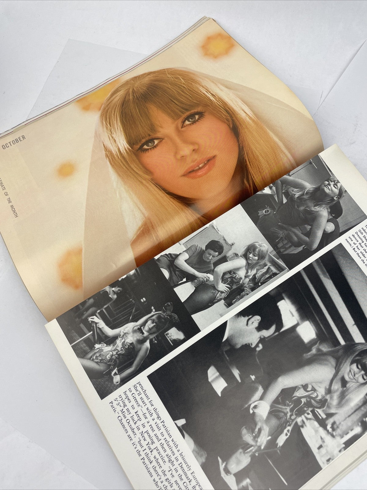Playboy Magazine, October 1968 With Majken Kruse Centerfold Included VGC
