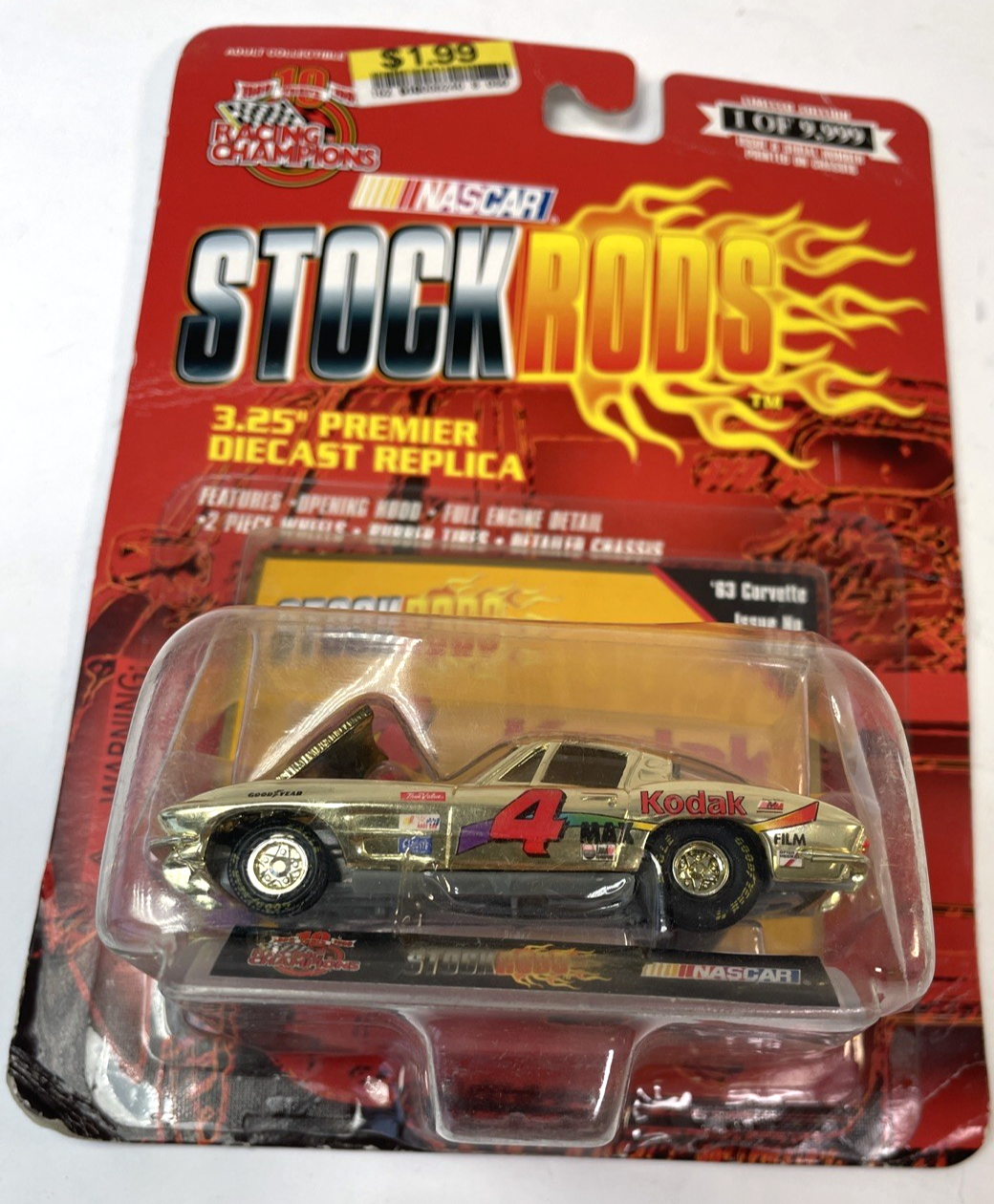 RACING CHAMPIONS NASCAR... STOCKS RODS - '63 CORVETTE - ISSUE NO 164 ( INV. 1 )