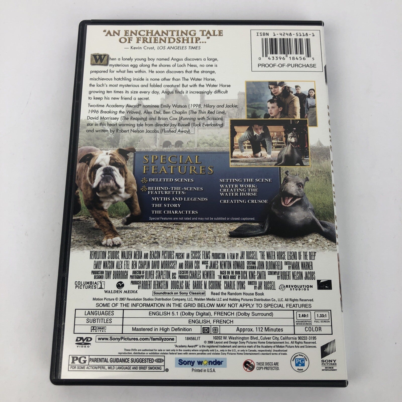 The Water Horse: Legend of the Deep (DVD, 2007) Mint Condition * Free Shipping
