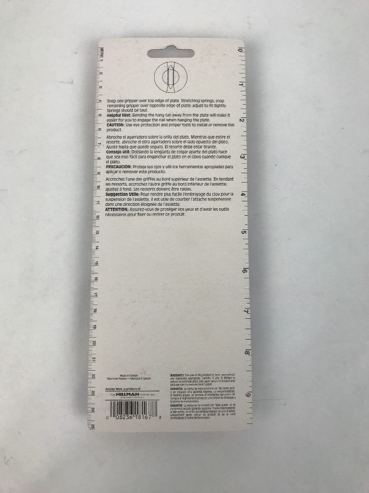 Anchor Wire #122056 Large Plate Hanger/Tips,No 122056,  Hillman Fasteners