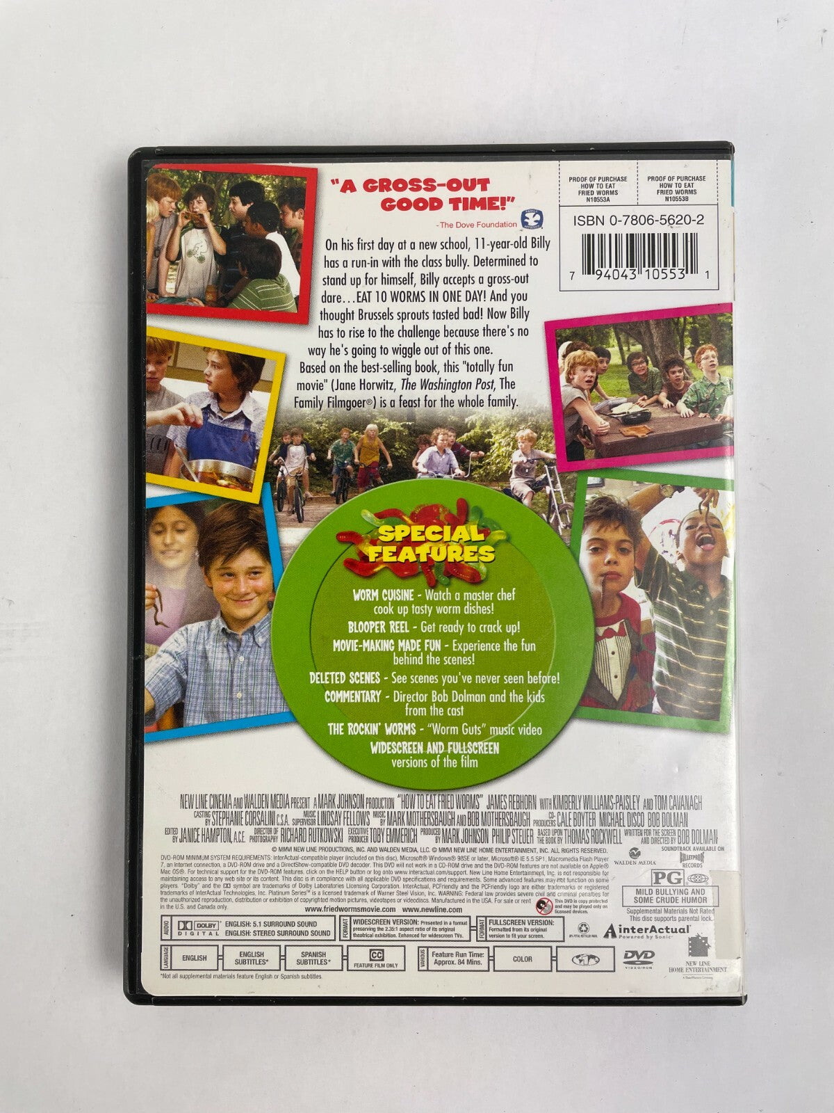How to Eat Fried Worms A Scrumptious treat for kids DVD Movie W Special Features