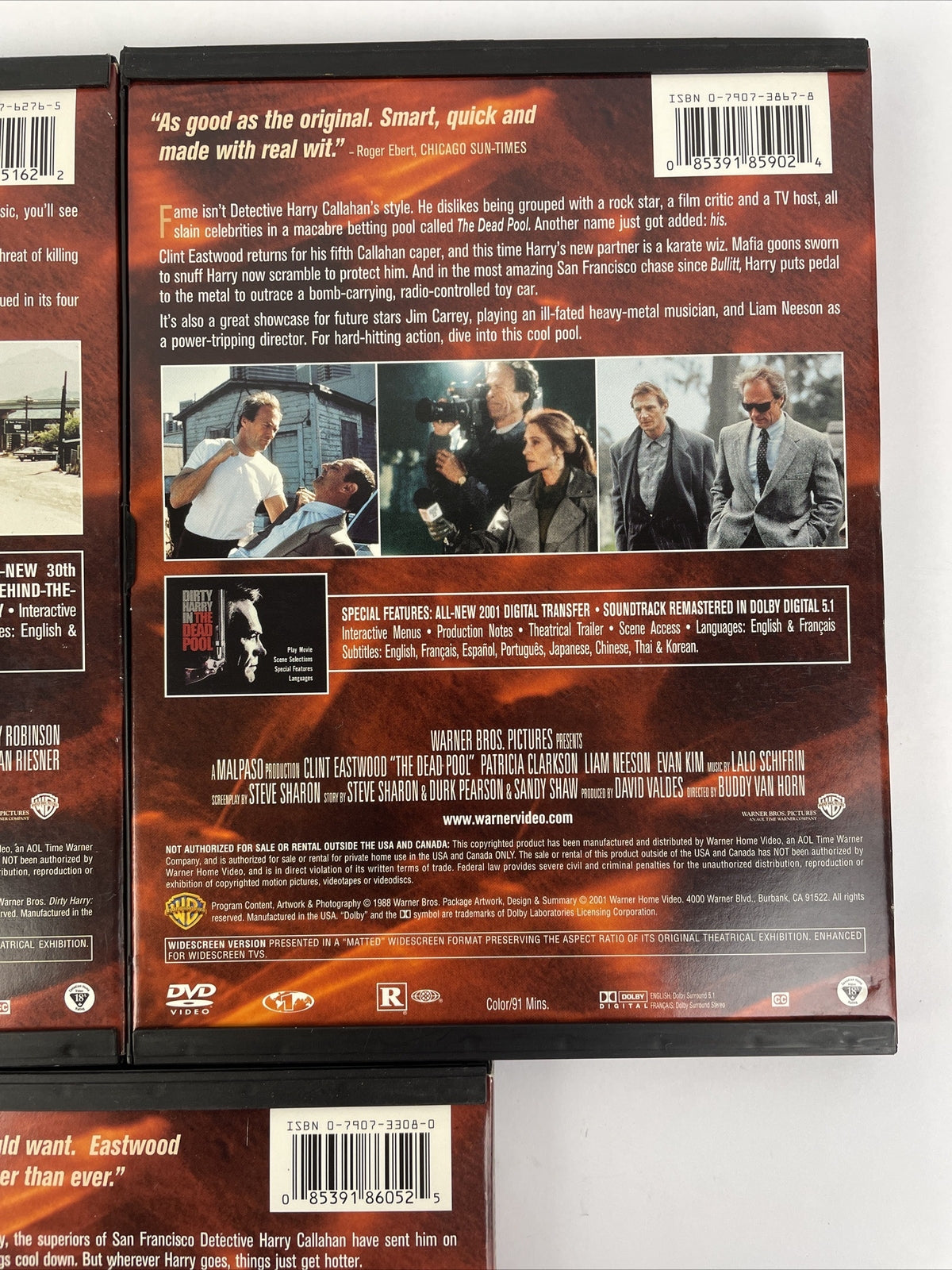 The Dead Pool, Sudden Impact, Dirty Harry (DVD, 2001, Clint Eastwood Collection)