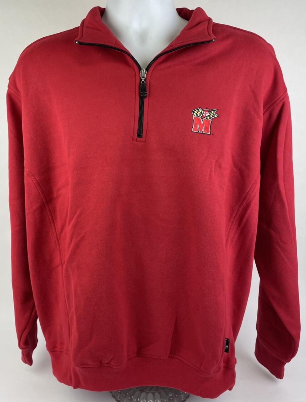Ashworth weather Systems Maryland Red Mens Medium 1/4 Zip Jacket Wind Resistant
