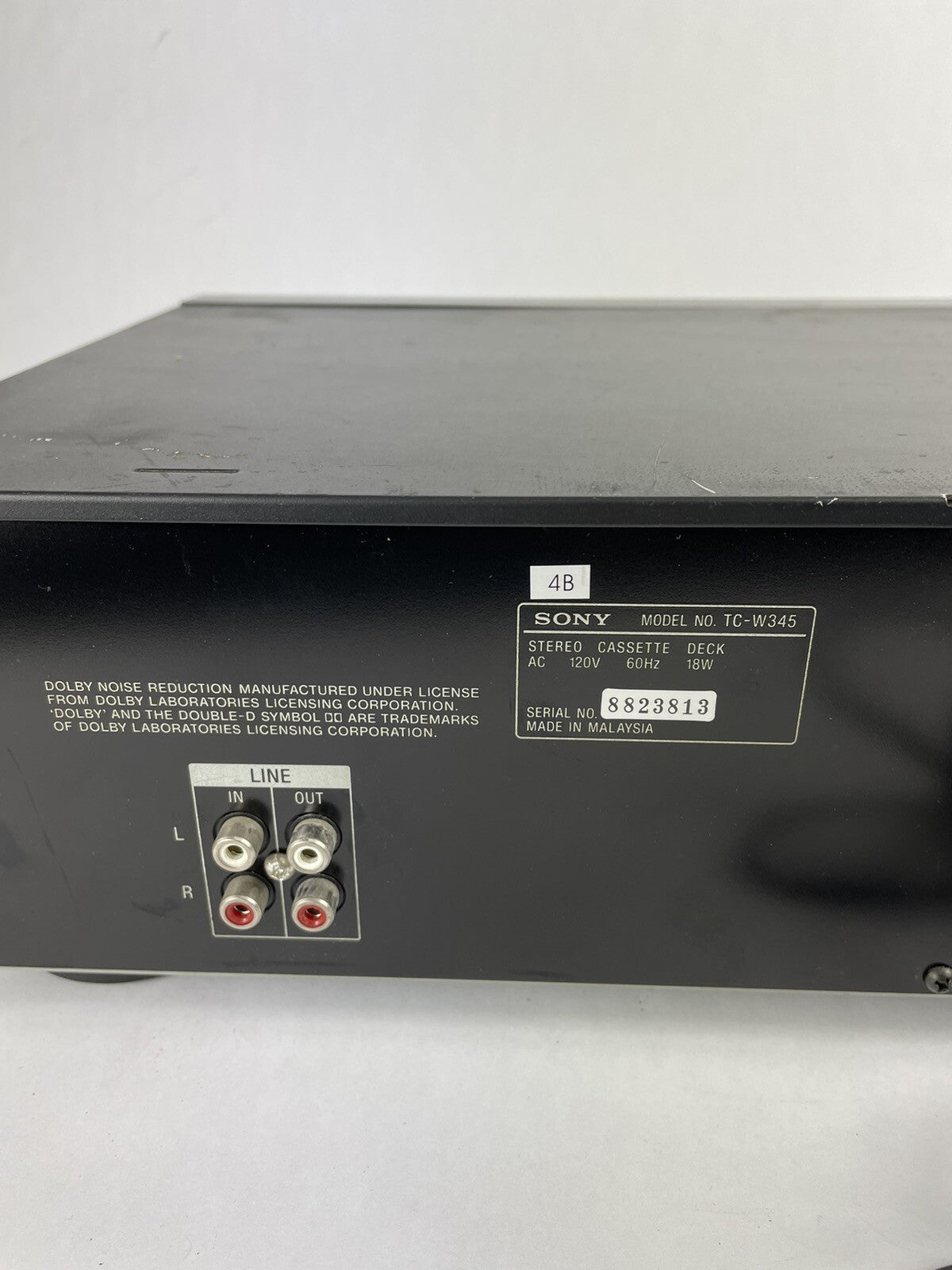 Sony Cassette Deck TC-W345 - For Parts or Repair Pls Read Description