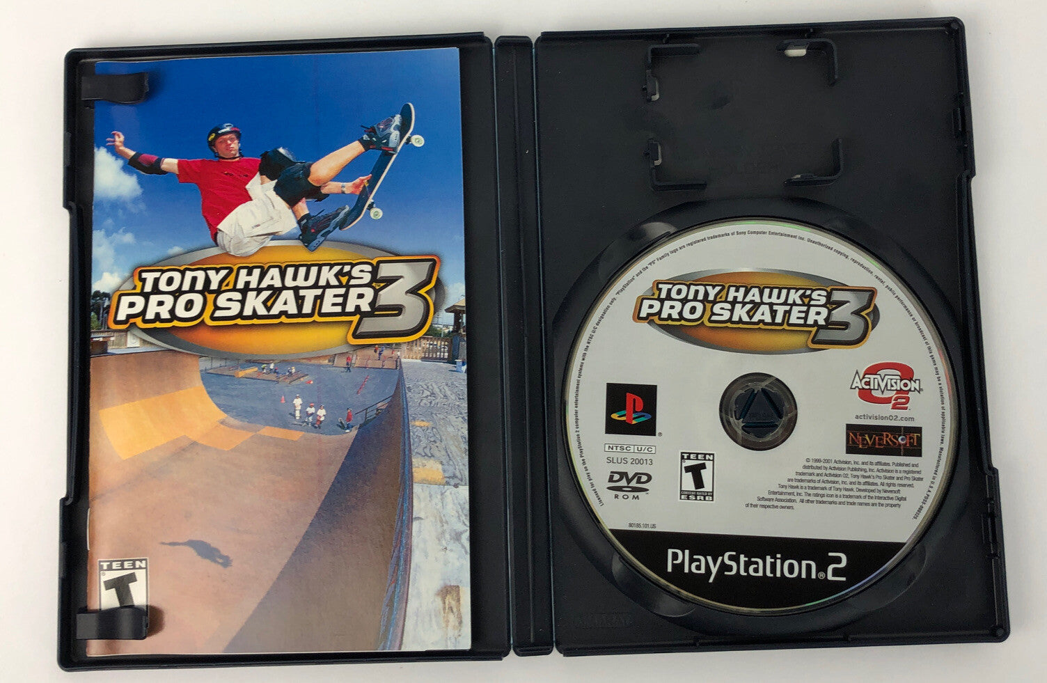 Tony Hawk's Pro Skater 3 (Sony PlayStation 2, 2002) includes Manual as Pictured